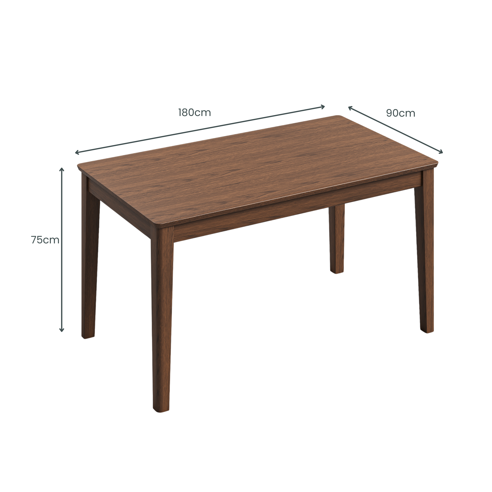 Crban Armati Dining Table, Claro Walnut, 1.8M